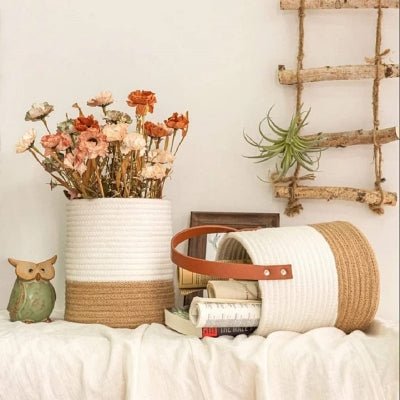 Panier mural - WallHangingFlowerBasket™ - Marron&blanc - Ma Casa Décor