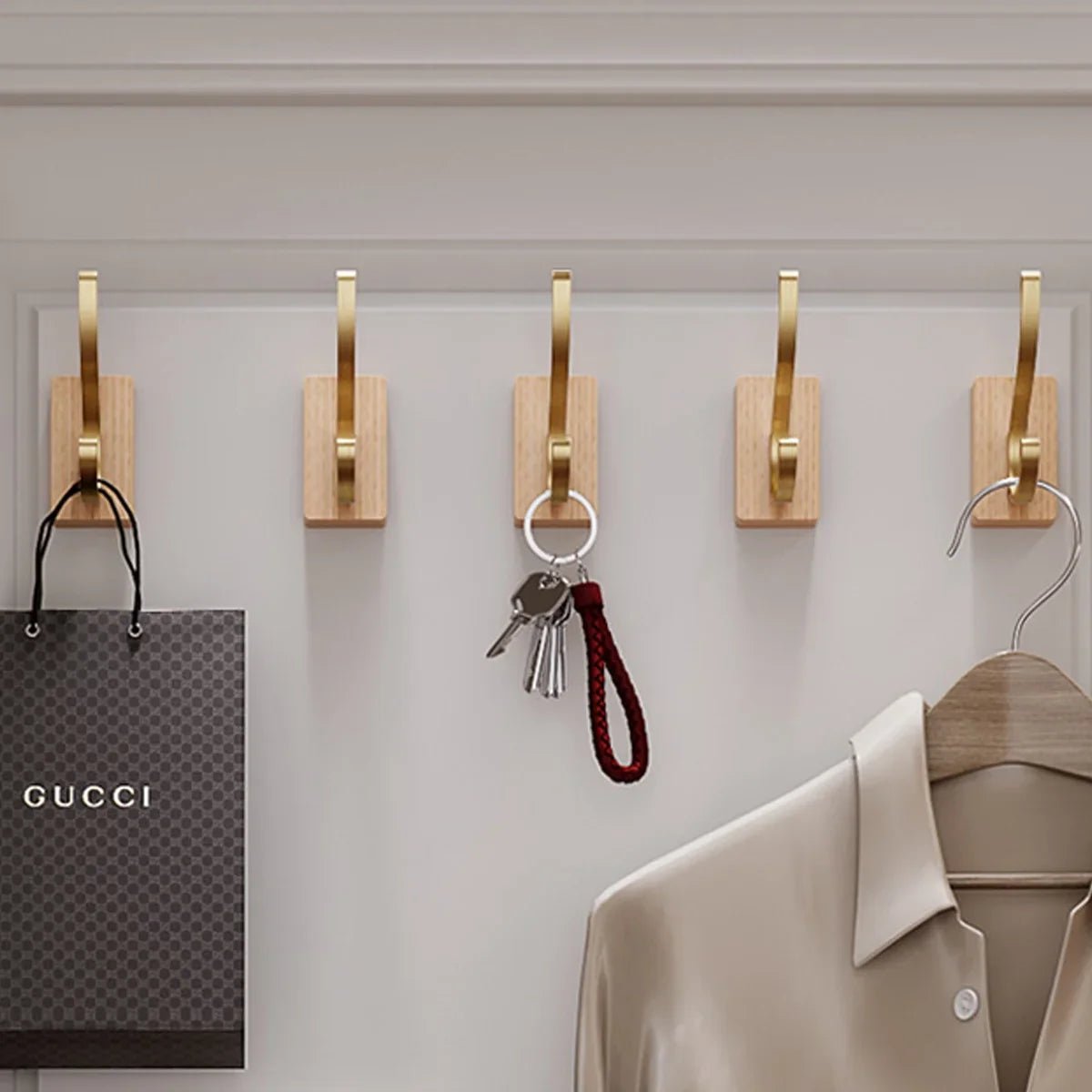 Crochet Mural - WoodHook™ - Double Doré - Ma Casa Décor