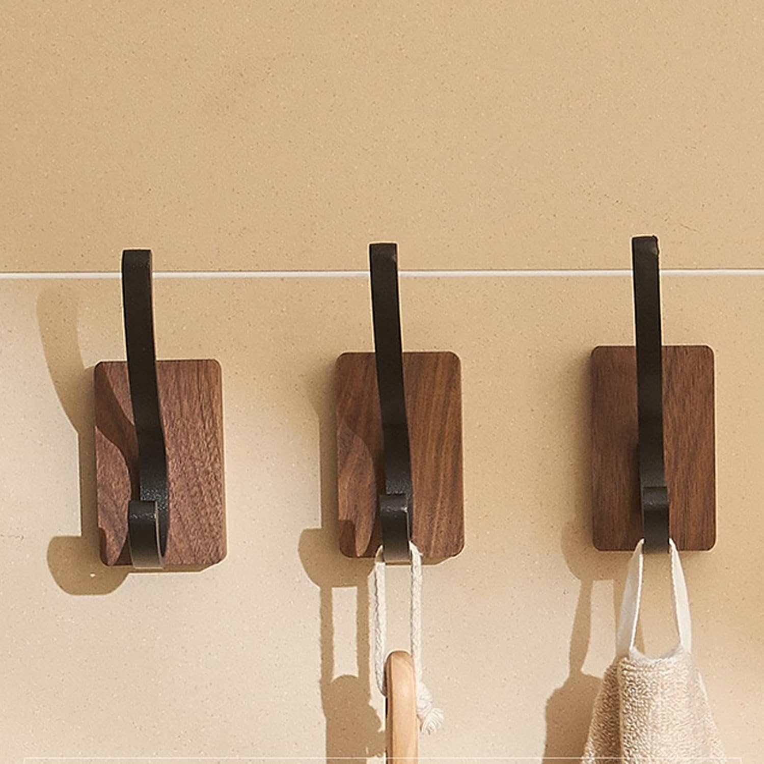 Crochet Mural - WoodHook™ - Double Noir - Ma Casa Décor