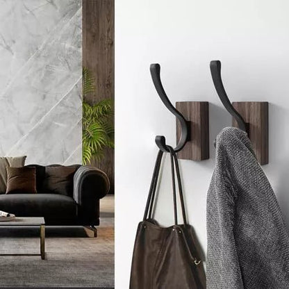 Crochet Mural - WoodHook™ - Double Noir - Ma Casa Décor