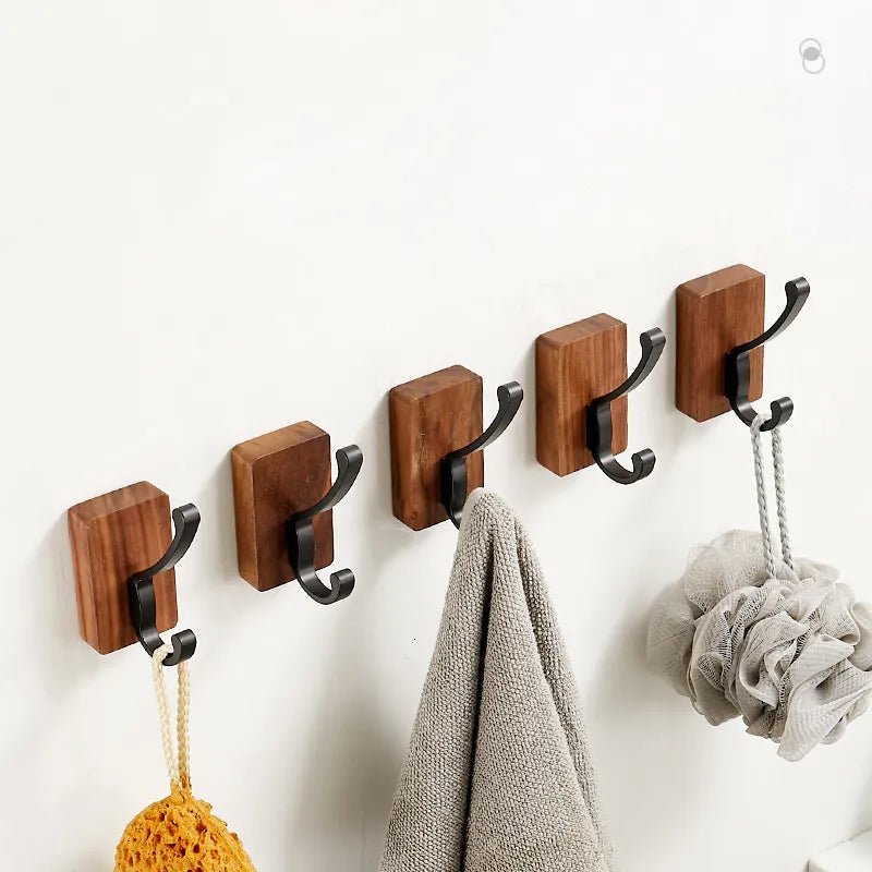 Crochet Mural - WoodHook™ - Double Noir - Ma Casa Décor