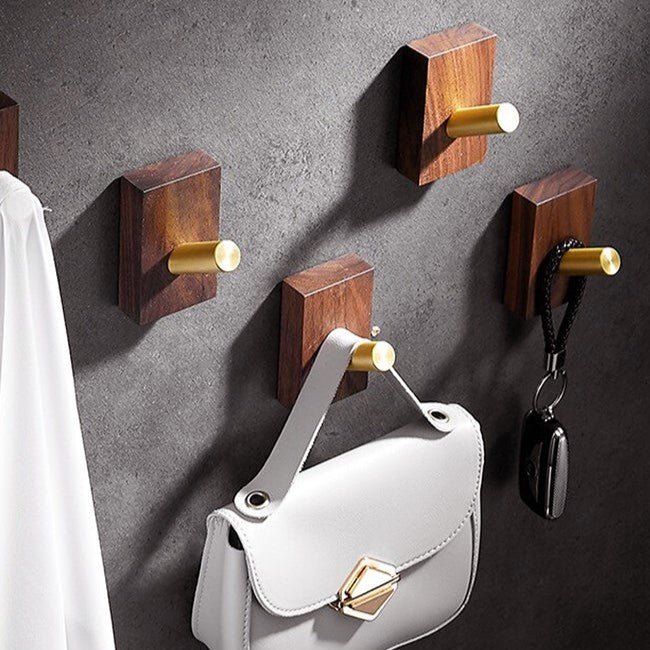 Crochet Mural - WoodHook™ - Rectangle Doré - Ma Casa Décor