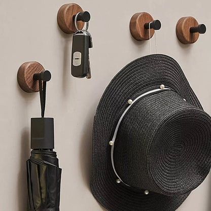 Crochet Mural - WoodHook™ - Rond Noir - Ma Casa Décor