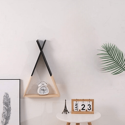 Etagère murale - TriangleWoodenShelf™ - Noir - Ma Casa Décor