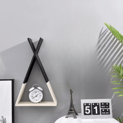 Etagère murale - TriangleWoodenShelf™ - Noir - Ma Casa Décor