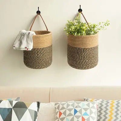 Panier mural - WallHangingFlowerBasket™ - Jaune&Marron - Ma Casa Décor
