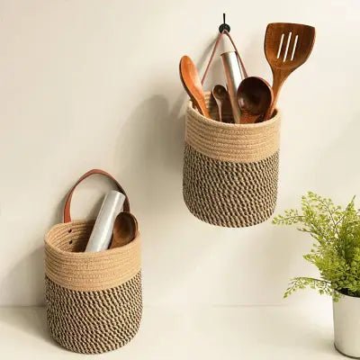 Panier mural - WallHangingFlowerBasket™ - Jaune&Marron - Ma Casa Décor